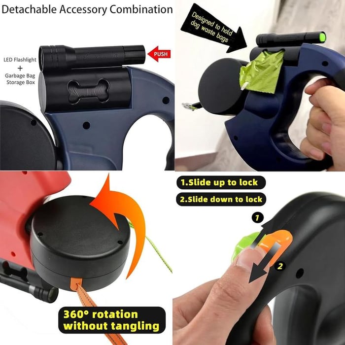 🐕 New Dual-Head Retractable Pet Leash 🐕‍🦺