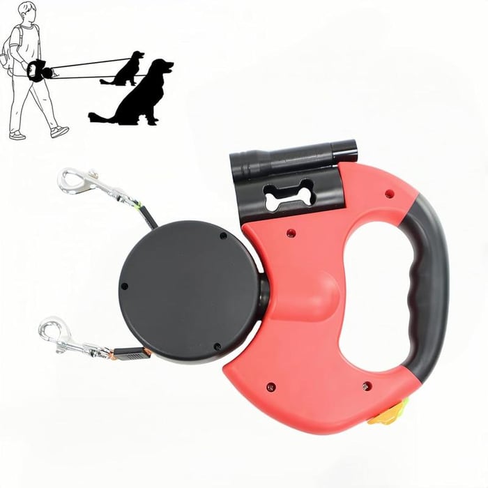 🐕 New Dual-Head Retractable Pet Leash 🐕‍🦺