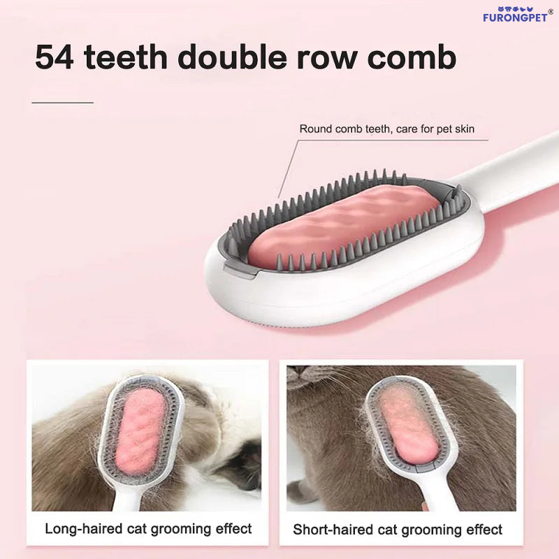 3-in-1 Pet Brush with Water Tank for Cats & Dogs