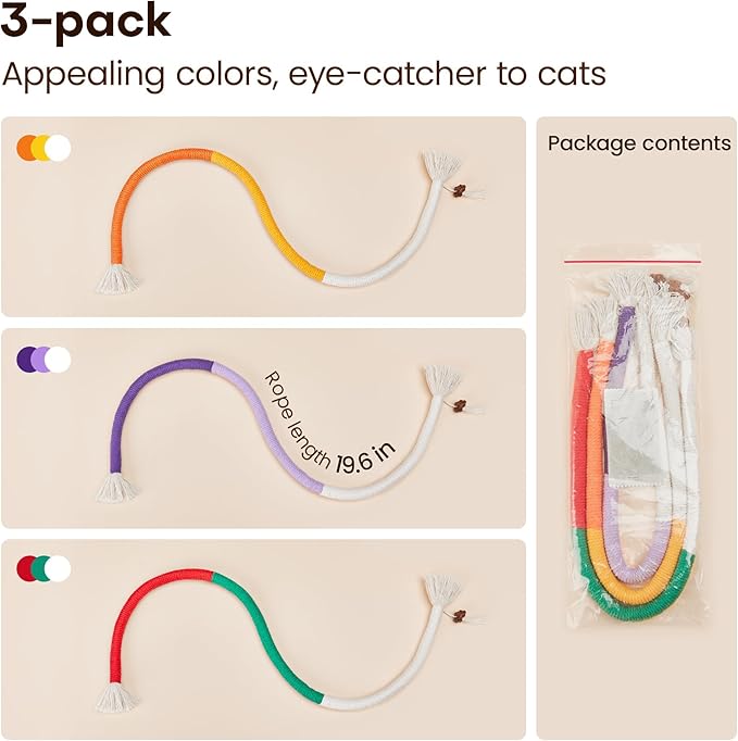 Catnip Chew Rope Toy – Natural, Safe Tooth Cleaner for Indoor Cats