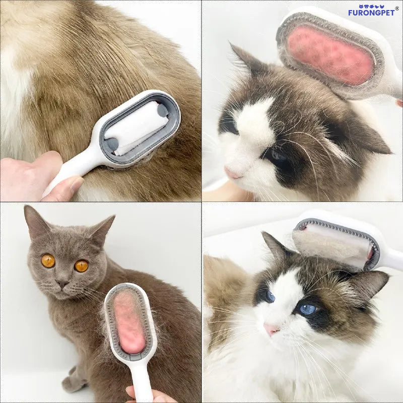 3-in-1 Pet Brush with Water Tank for Cats & Dogs