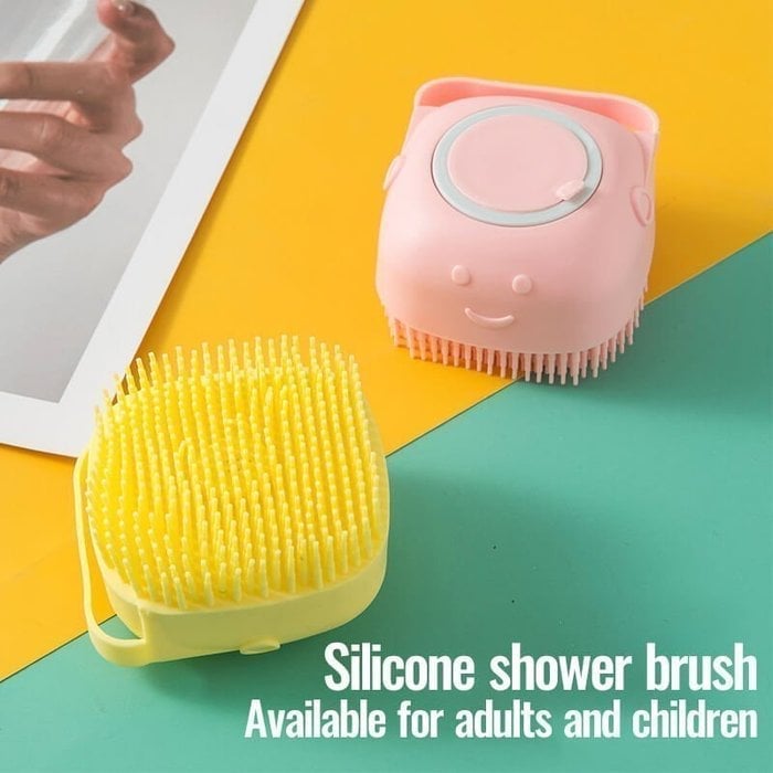 Bathroom Pet Bath Brush Massage Soft Silicone Comb Pet