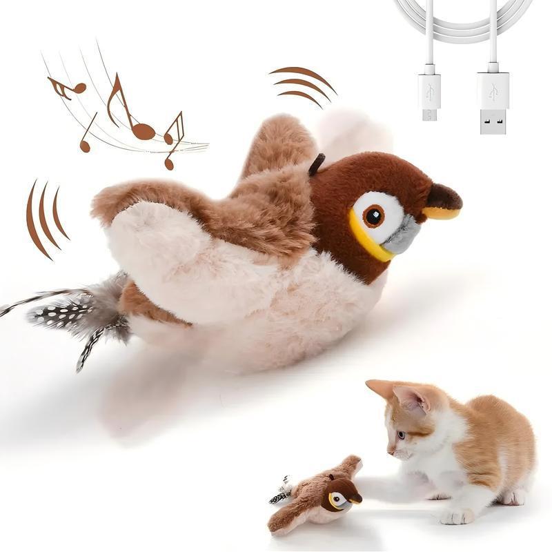 Interactive Chirping & Flapping Toy for Pets