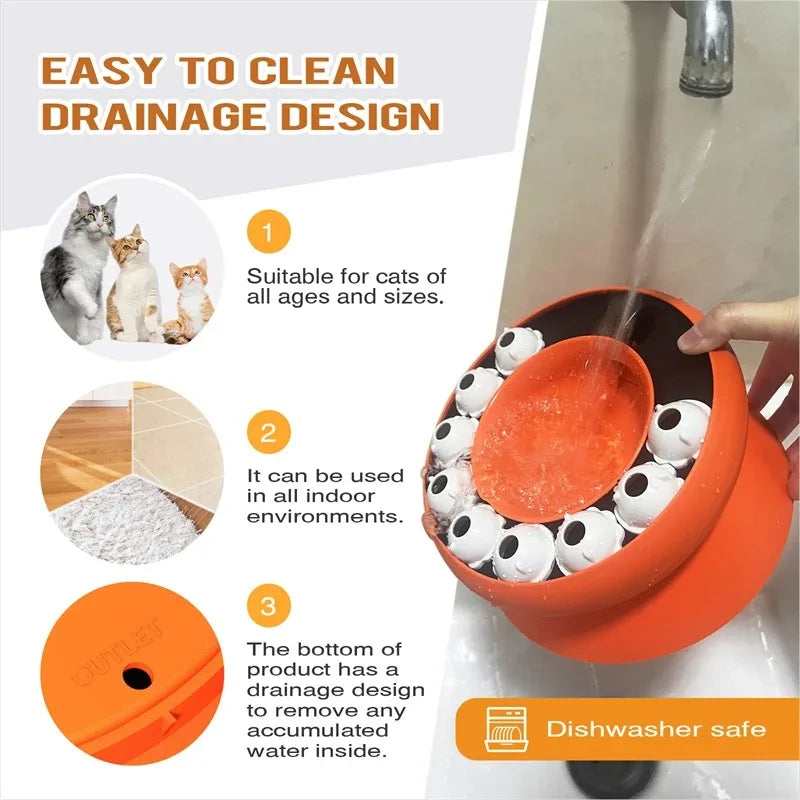 Cat Puzzle Slow Feeder Bowl