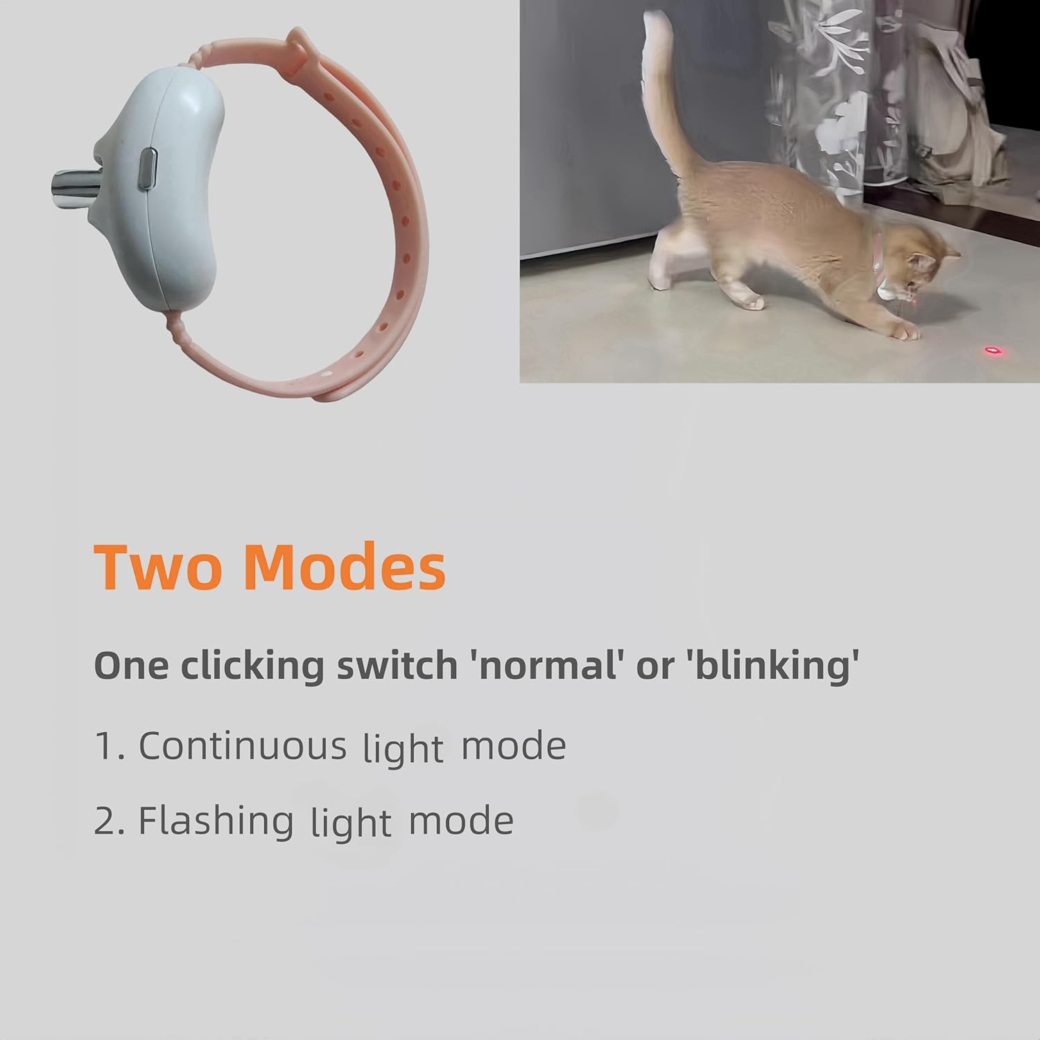 Automatic laser infrared cat collar