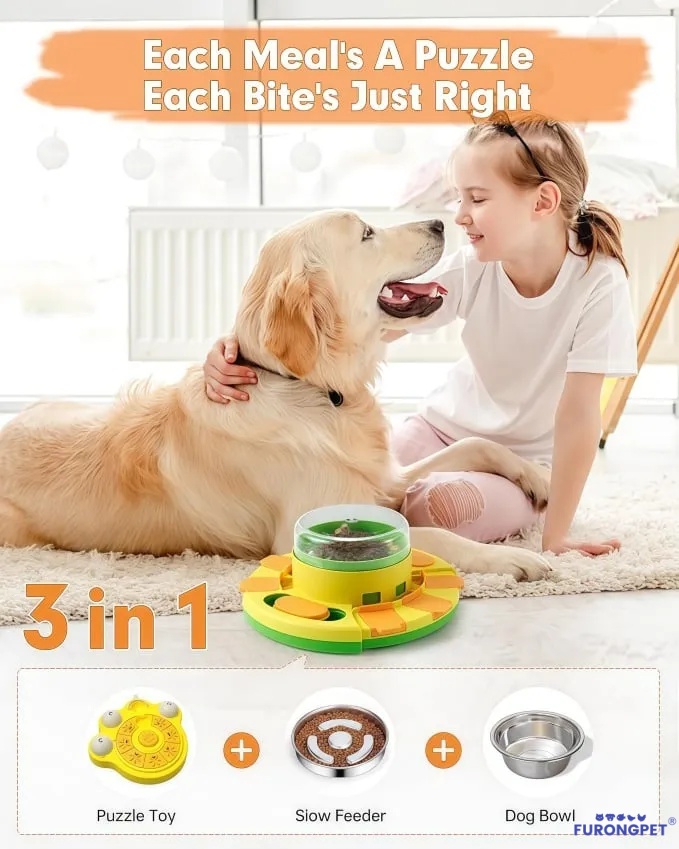 🐶Dog Puzzle Toy Mental Stimulation - Level 2 in 1 Dogs Food Puzzles Toys