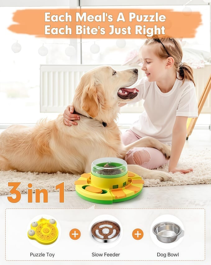 Dog Puzzle Toy Mental Stimulation - Level 2 in 1 Dogs Food Puzzles Toys