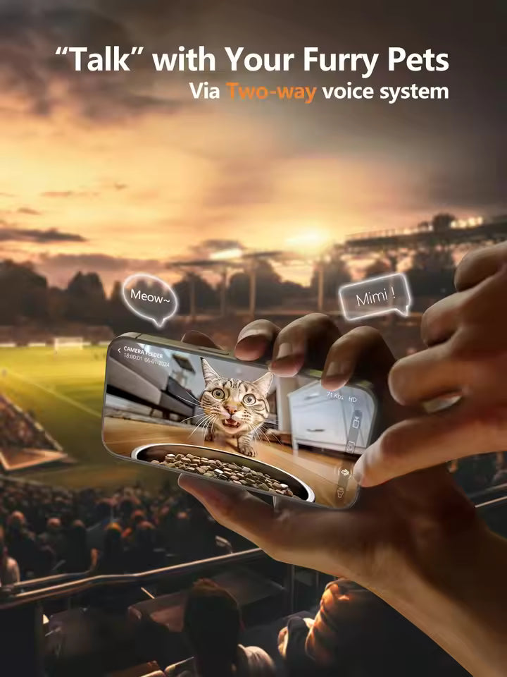 Automatic Cat Feeder Camera Pet Smart Cat Food