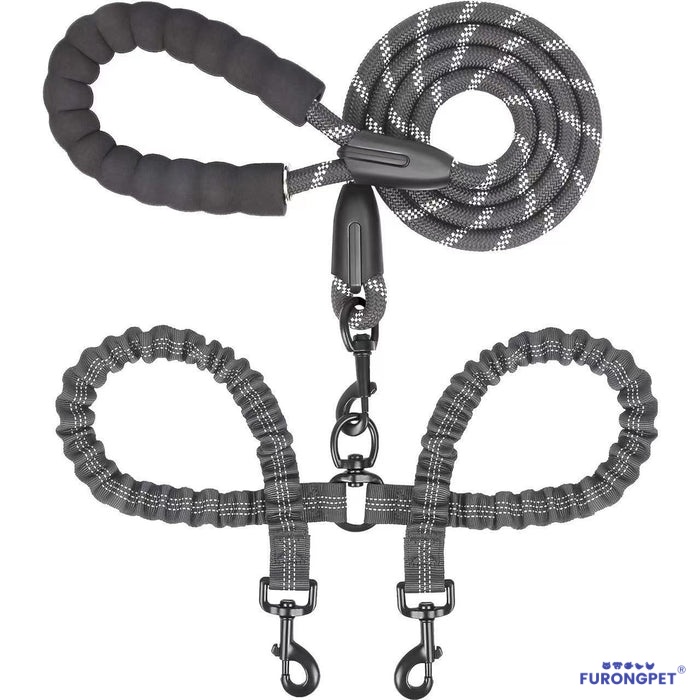 Heavy Duty Dog Leash with Shock Absorbing Bungee