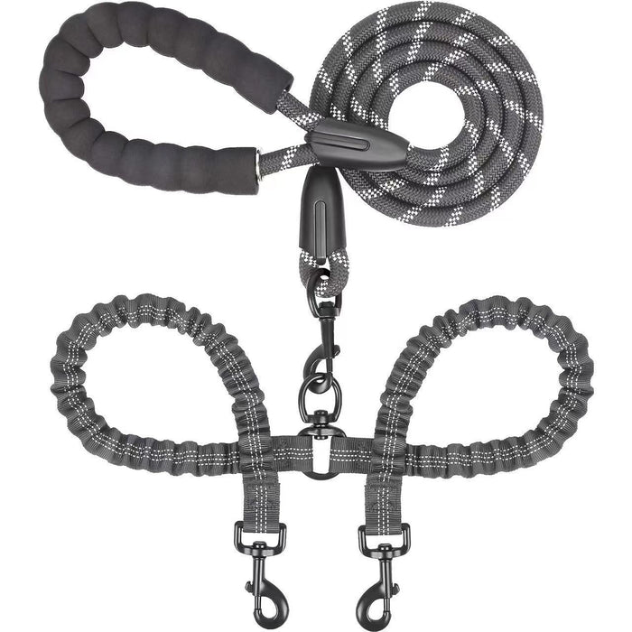Heavy Duty Dog Leash with Shock Absorbing Bungee