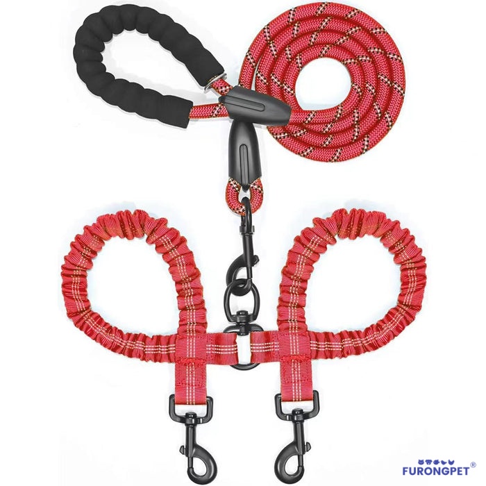 Heavy Duty Dog Leash with Shock Absorbing Bungee
