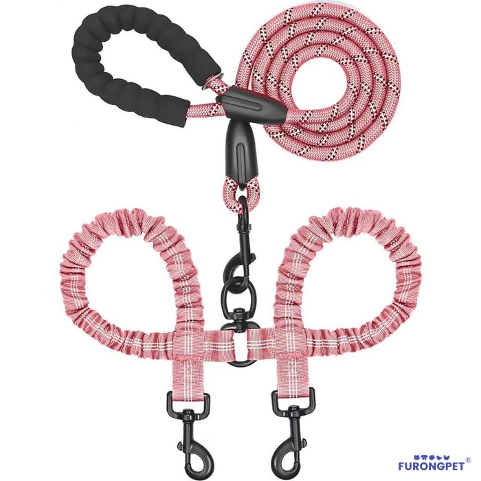Heavy Duty Dog Leash with Shock Absorbing Bungee
