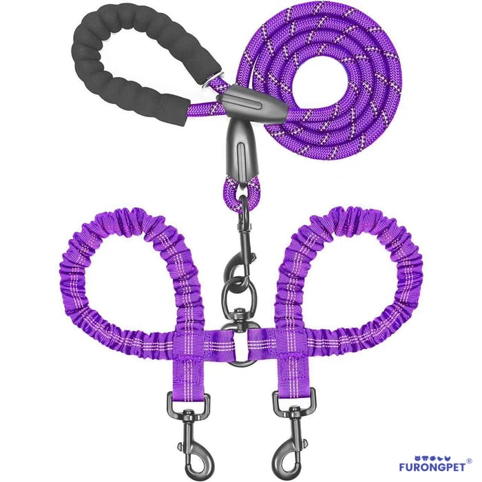 Heavy Duty Dog Leash with Shock Absorbing Bungee