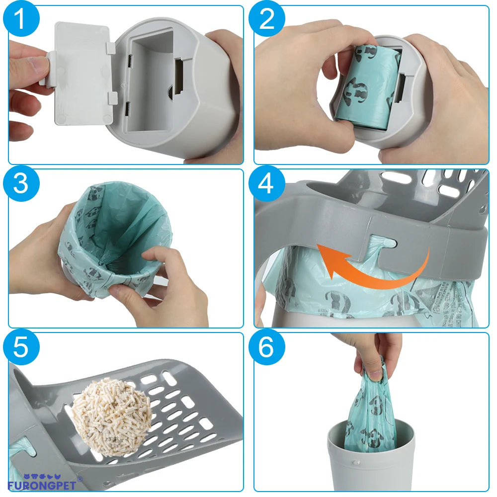 😻Self-Cleaning Cat Litter Scoop🌟-Makes litter cleaning a breeze!