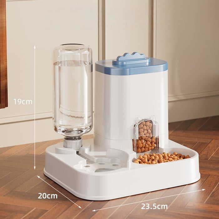 2-in-1 Gravity Pet Feeder and Water Dispenser Station