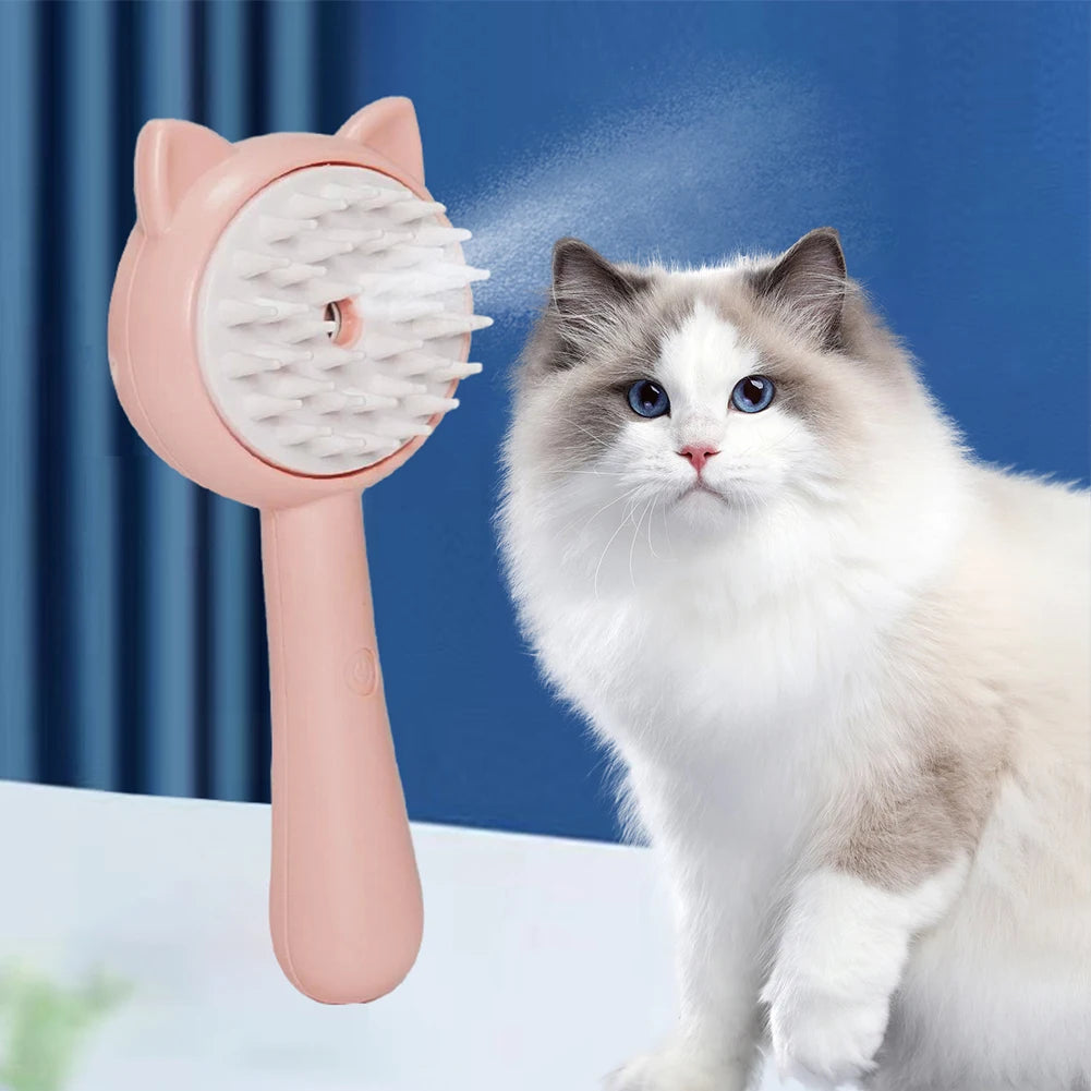 Rechargeable Mist Pet Grooming Brush for Dogs & Cats