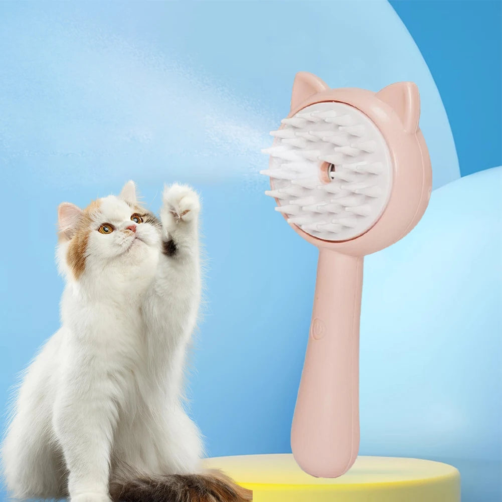 Rechargeable Mist Pet Grooming Brush for Dogs & Cats