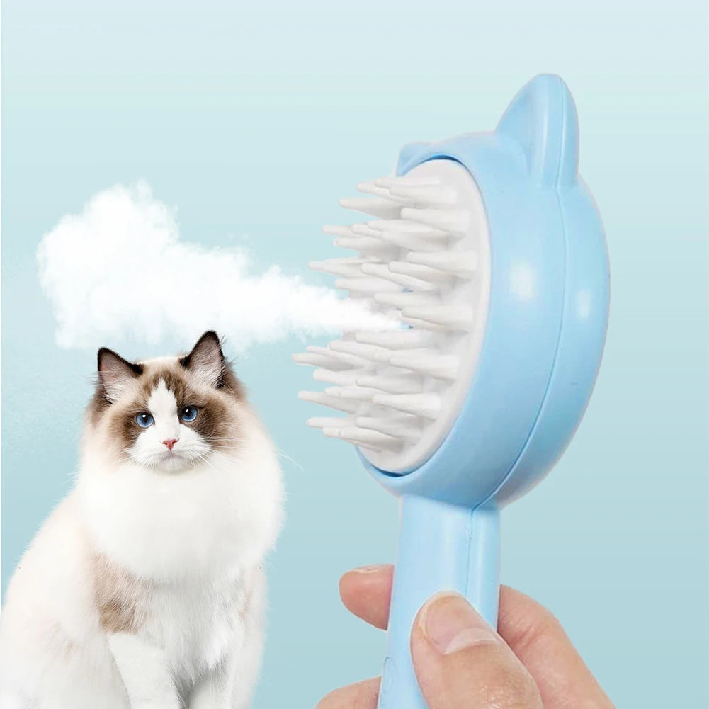 Rechargeable Mist Pet Grooming Brush for Dogs & Cats