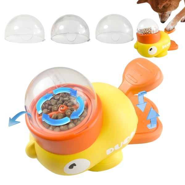 Little Yellow Duck Pet Feeder - Interactive Pecking Fun for Kids!