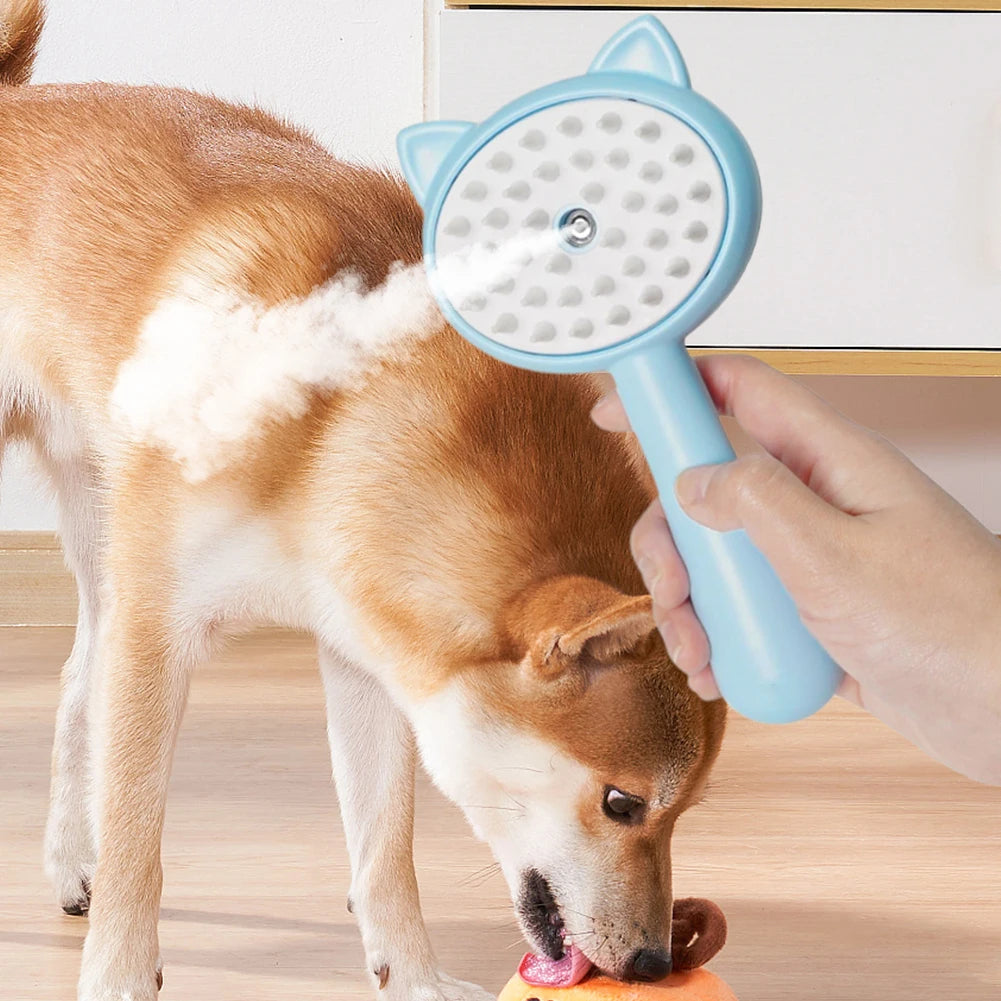 Rechargeable Mist Pet Grooming Brush for Dogs & Cats