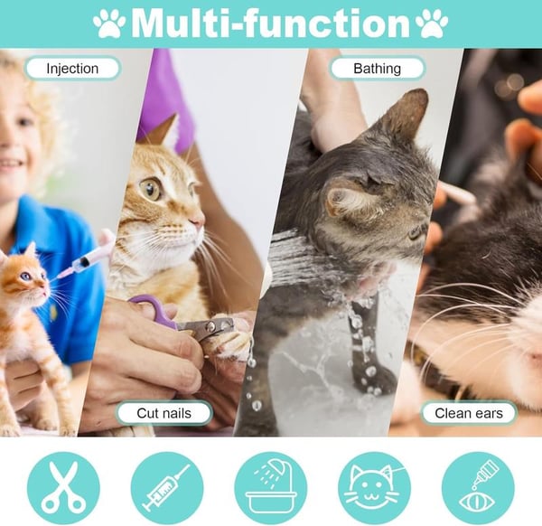 Cat Bathing Grooming Bag Set of 2