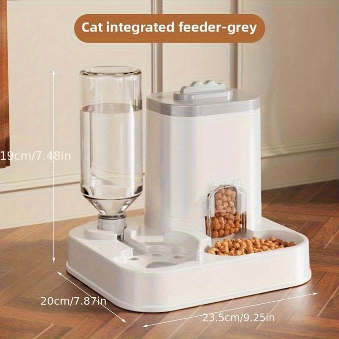 2-in-1 Gravity Pet Feeder and Water Dispenser Station