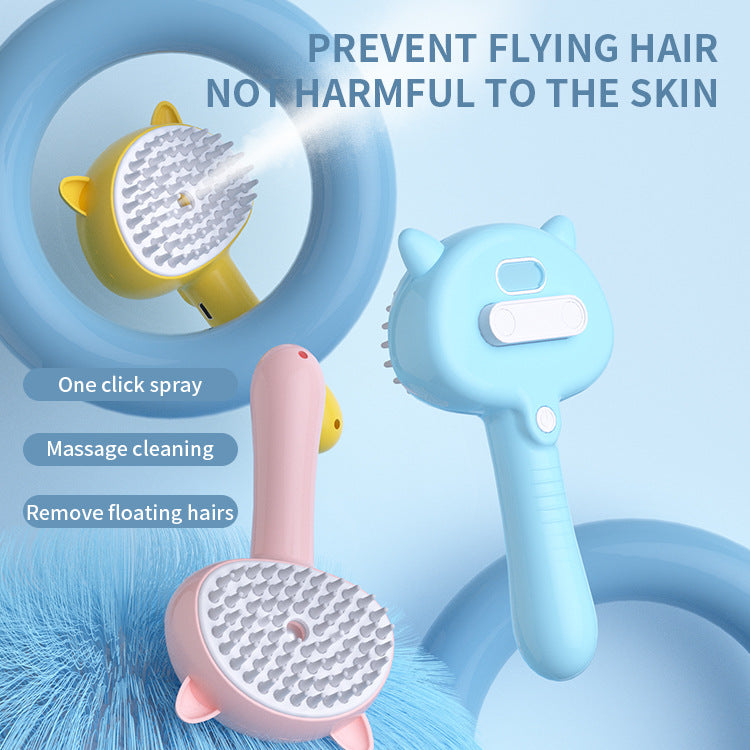 Rechargeable Mist Pet Grooming Brush for Dogs & Cats