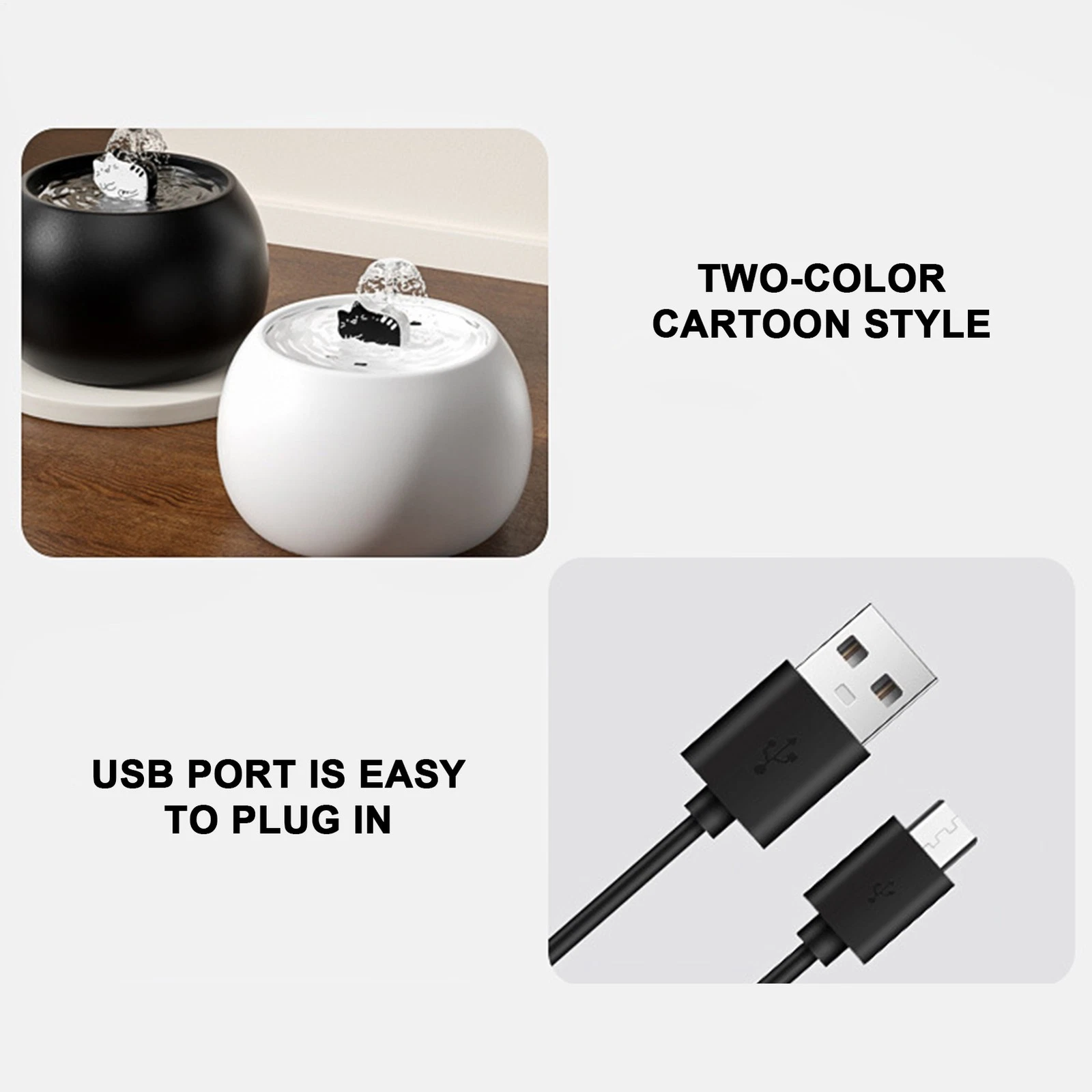 Cat Water Fountain Detachable Drinking Fountain With 3D Sensor