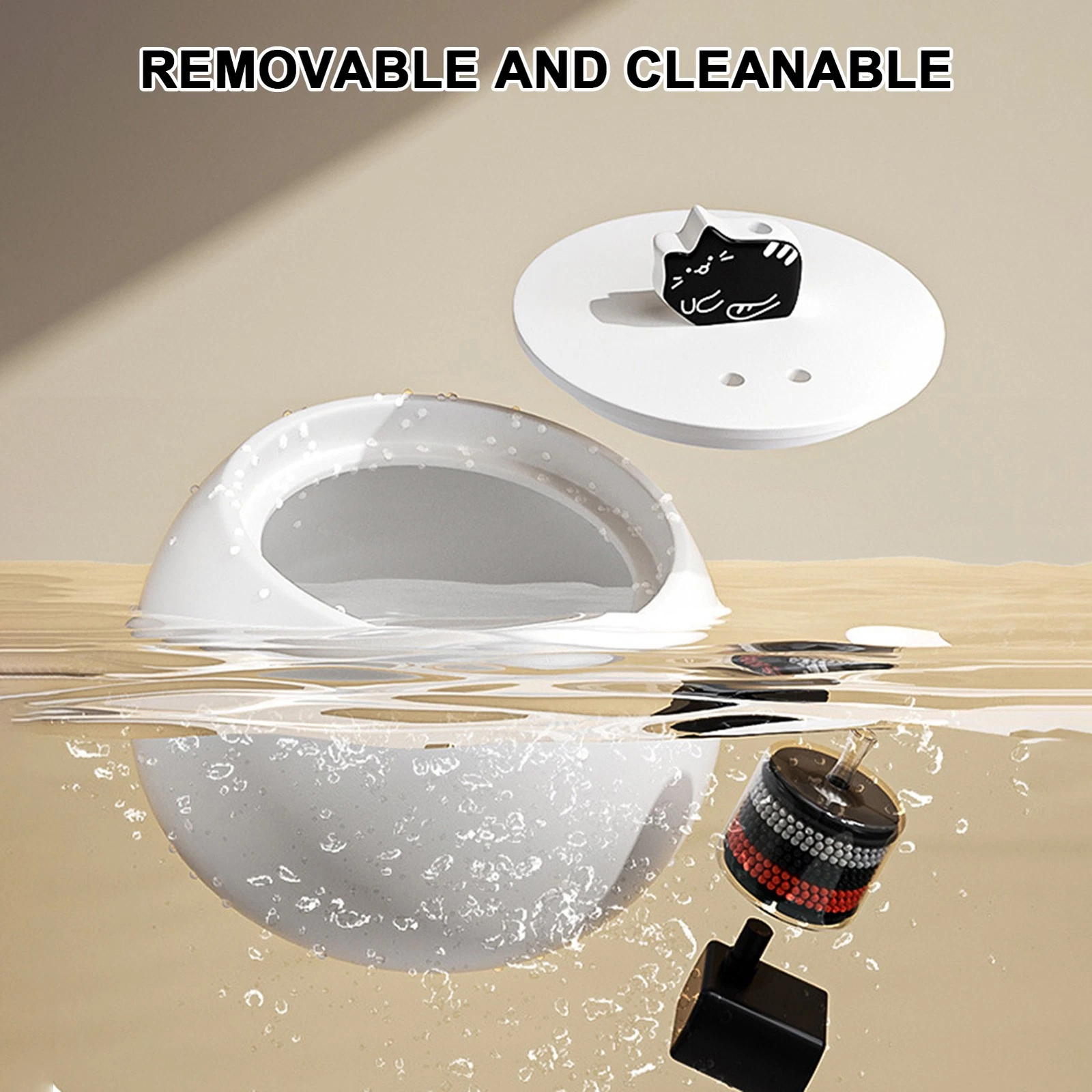 Cat Water Fountain Detachable Drinking Fountain With 3D Sensor