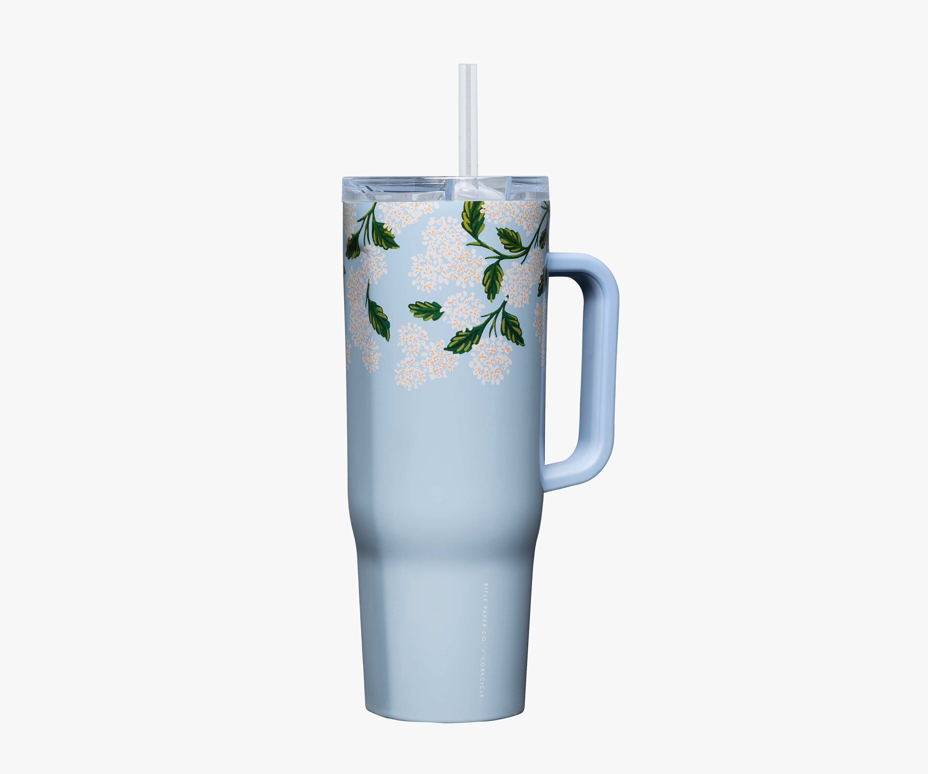 Copo Térmico Quencher 1,2L com Alça e Canudo - Estampa Exclusiva Floral 🌸