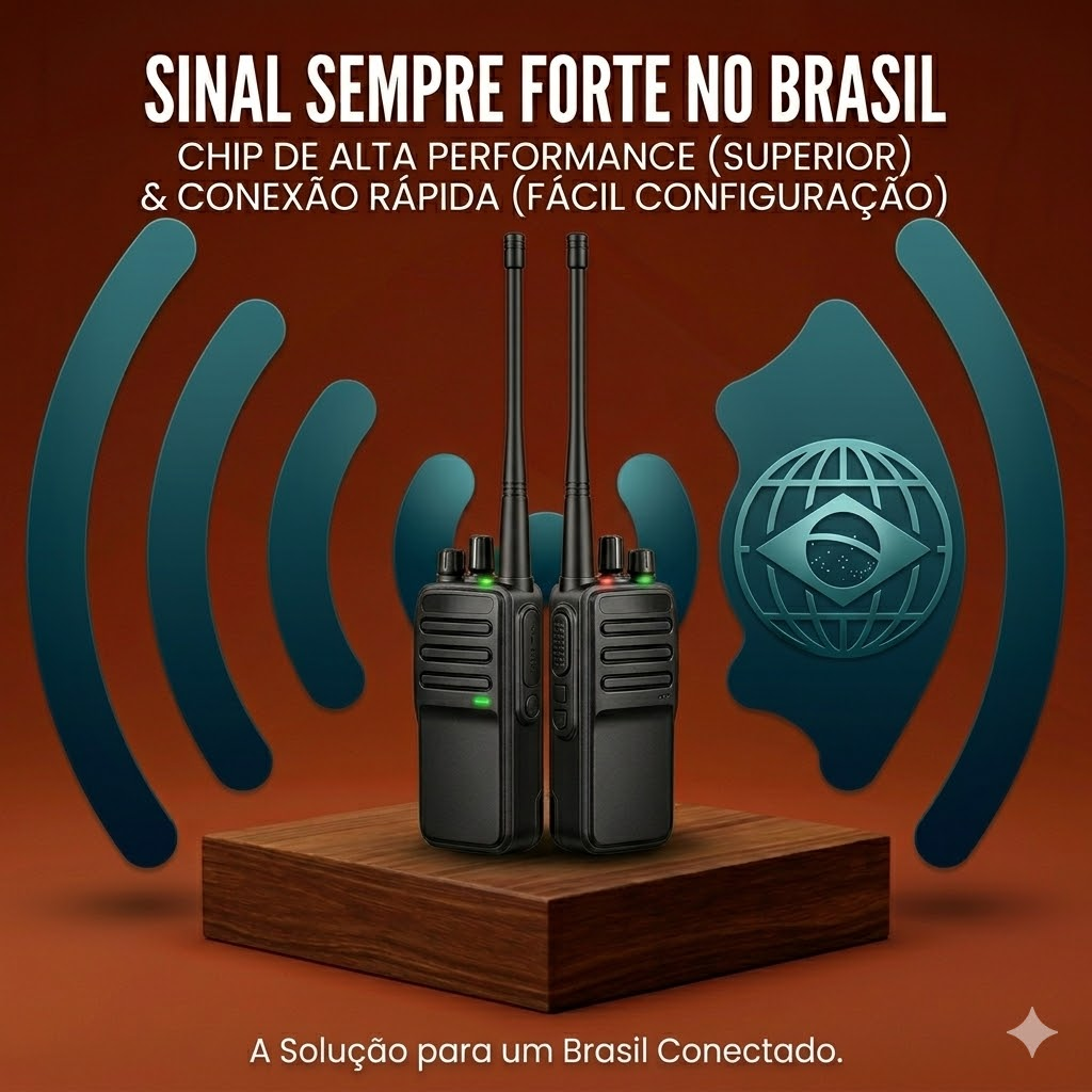 Rádio Walkie Talkie de Longo Alcance: Sinal Forte que Atravessa Paredes e Obstáculos com Clareza Cristalina.