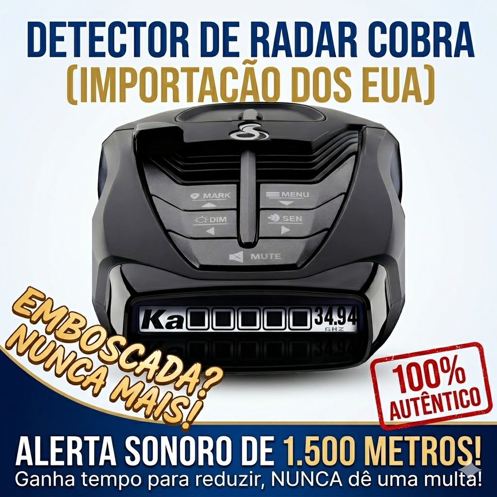 Detector de radar importado American Cobra/INVISÍVEL PARA OS RADARES: O Fim das Multas de Velocidade!