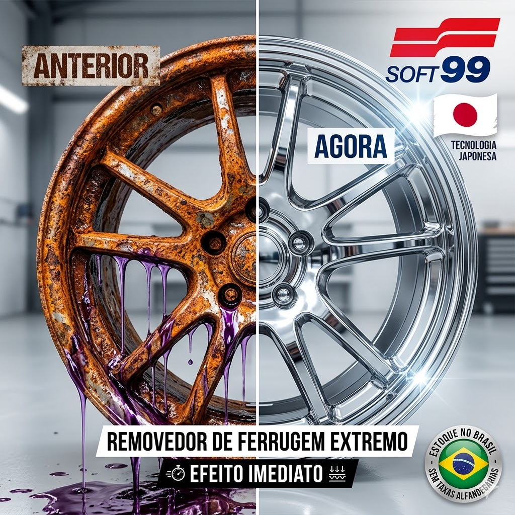 Não troque a peça, use Soft99! A ferrugem derrete em segundos