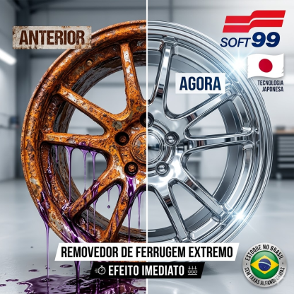 Não troque a peça, use Soft99! A ferrugem derrete em segundos