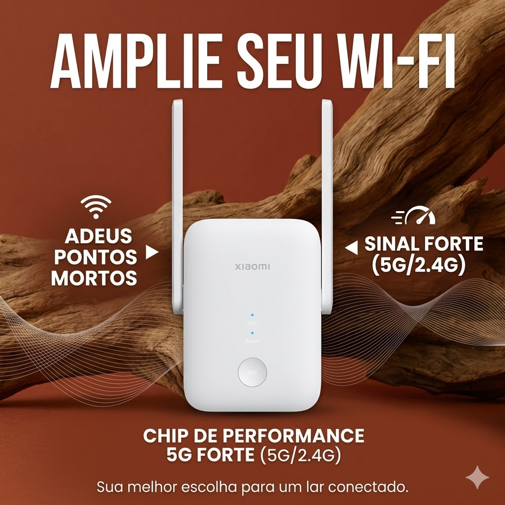 Repetidor de Sinal WiFi Xiaomi Mi Pro 300Mbps - Original | Alcance Total Sem Pontos Mortos em Casa