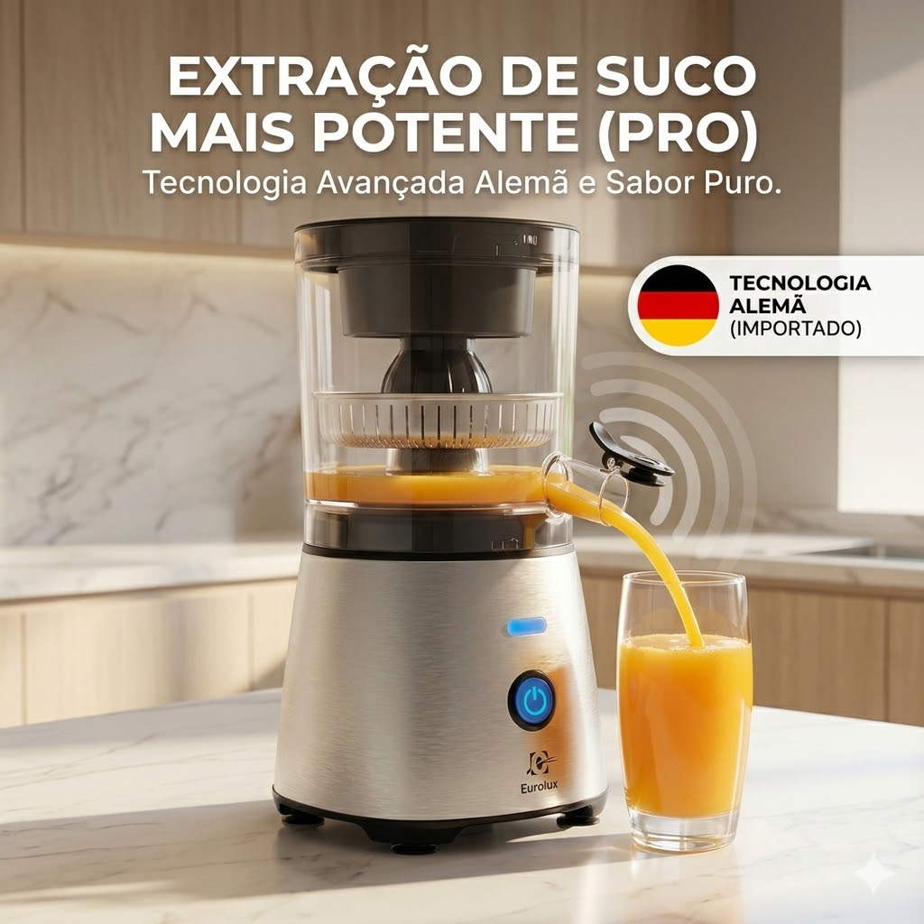 Espremedor de Frutas Turbo Pro - Extração Total de Vitaminas + 10% OFF no PIX