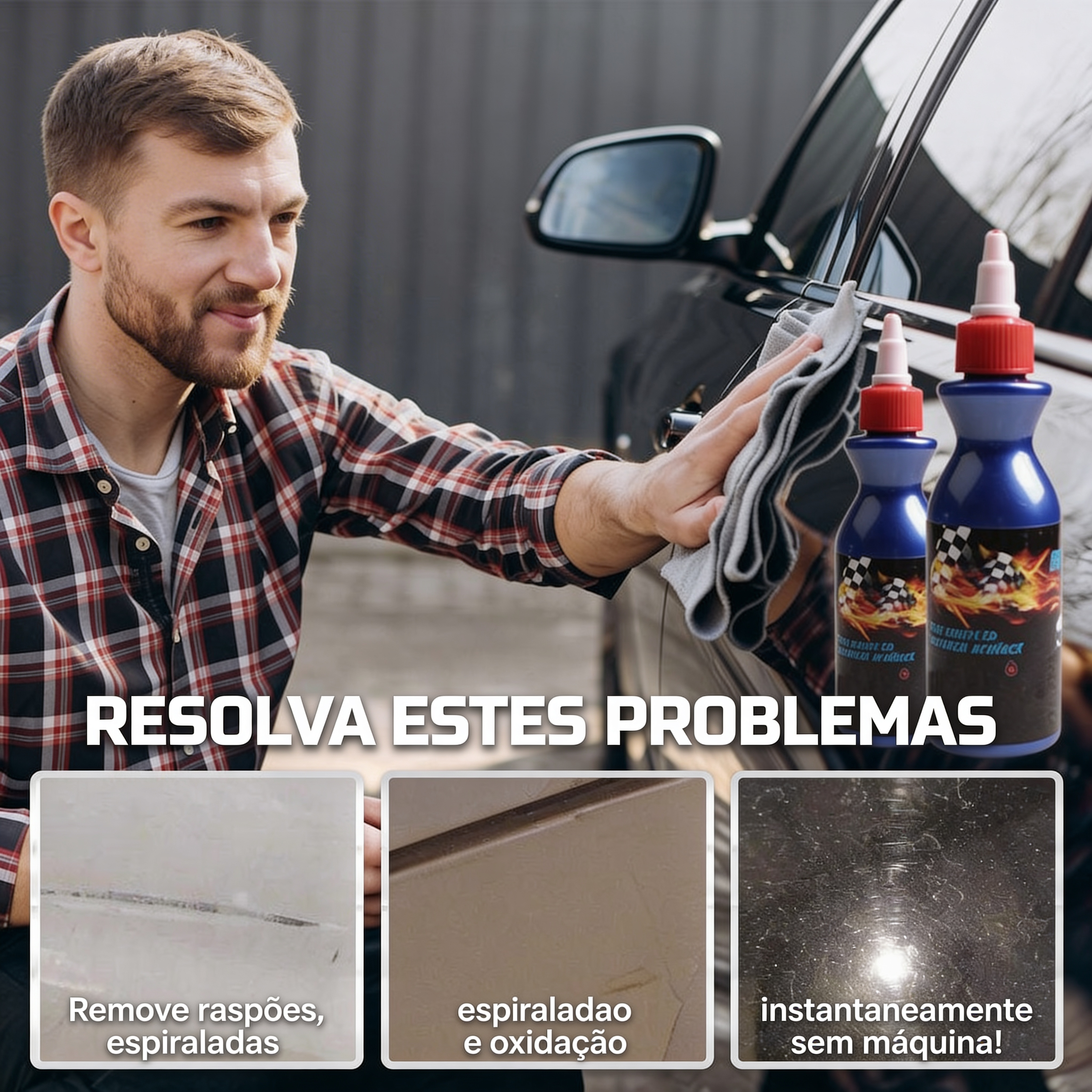 Cera para reparo de arranhões em carros