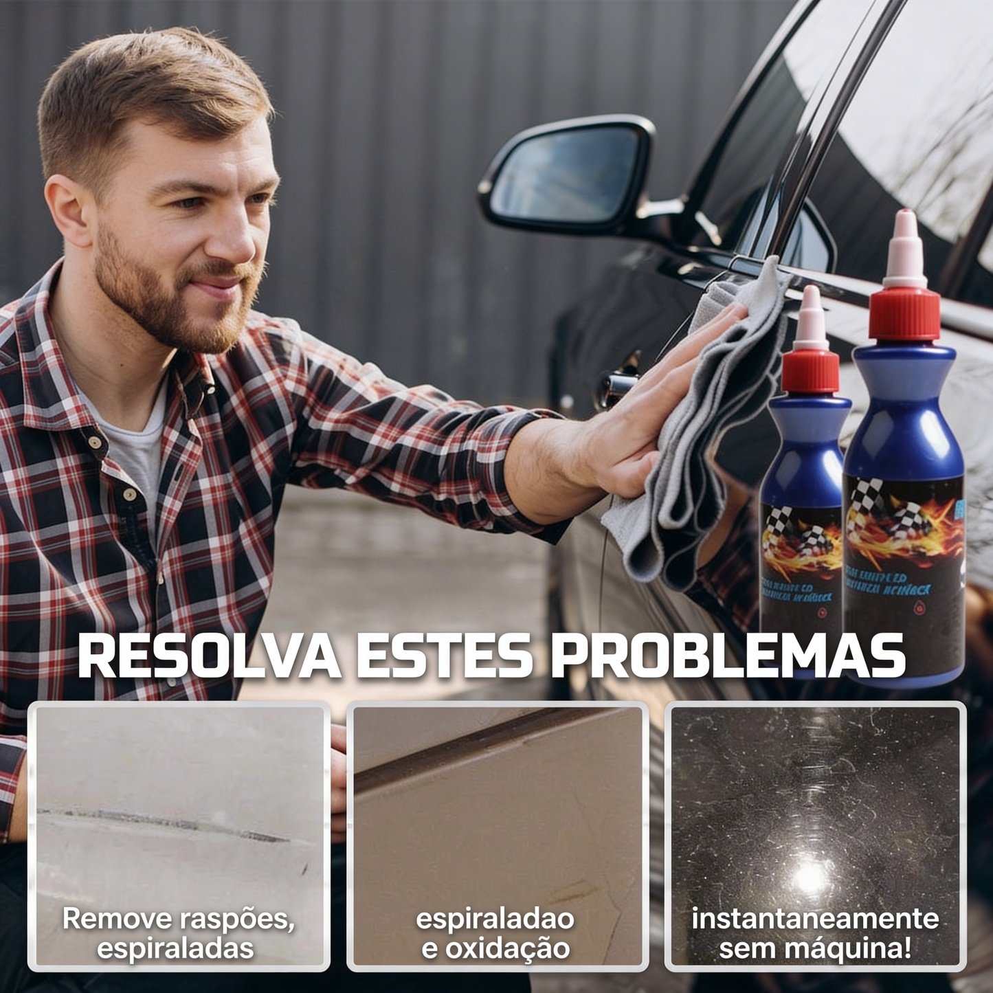 Cera para reparo de arranhões em carros