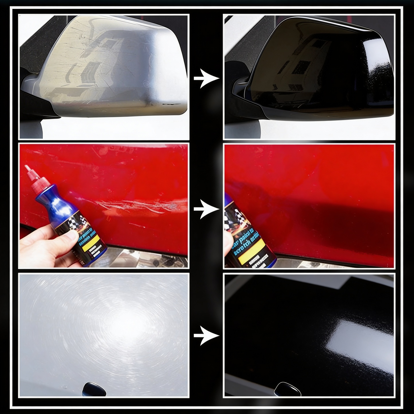 Cera para reparo de arranhões em carros