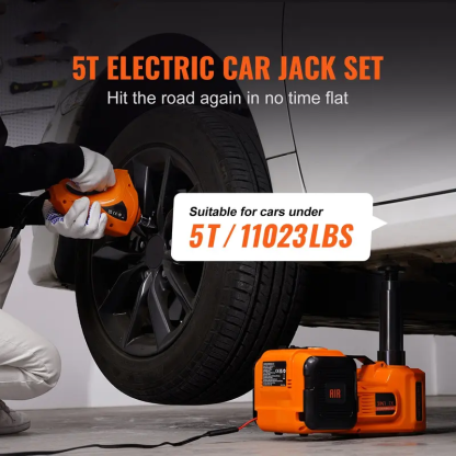 Gato eléctrico para coche, gato hidráulico de 5 toneladas/11023 libras con llave de impacto eléctrica