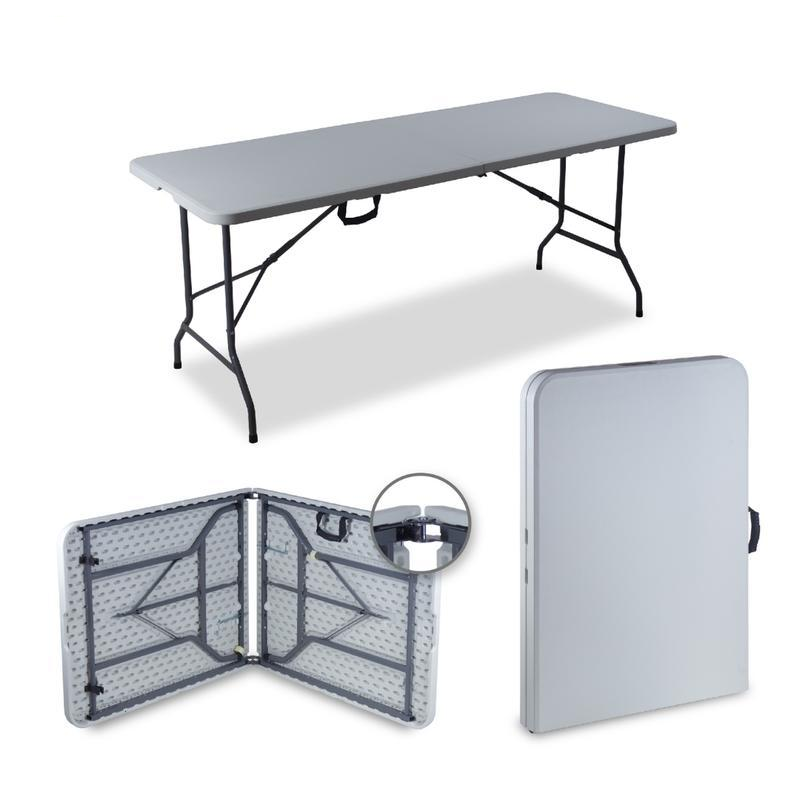 Mesa Plegable Blanca Tipo Portafolio 180 centimetros Bolzano