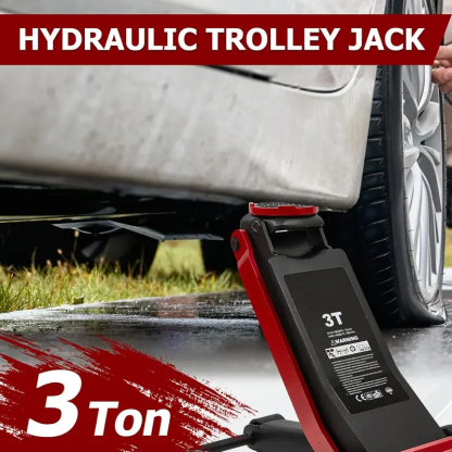 Gato de piso de carreras de perfil bajo de 3 toneladas para trabajo pesado