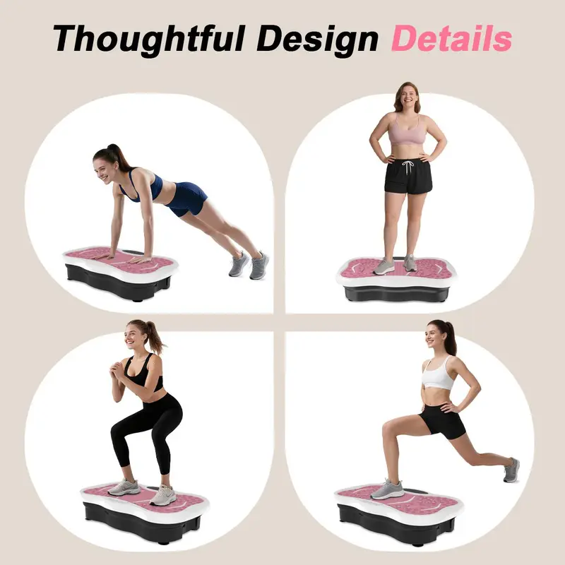 Máquina de ejercicios con plataforma vibratoria de alta potencia, capacidad de peso de 300 lb