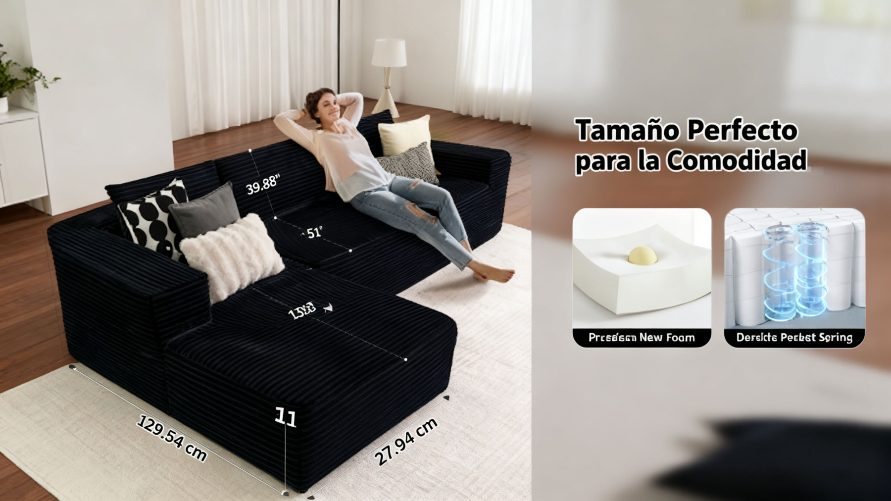 🔥Ovios Modular Cloud Sectional Sofa