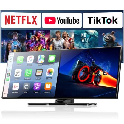 Pantalla táctil grande de 10,25" con CarPlay inalámbrico compatible con aplicaciones de YouTube/Netflix/TikTok con cámara de respaldo de estacionamiento de 720P, para iPhone 8-15+/Android 11+, adecuada para actualizaciones de vehículos, navega