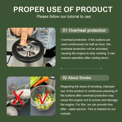 Picadora de carne, procesador de alimentos con 2 recipientes y 4 cuchillas de doble nivel