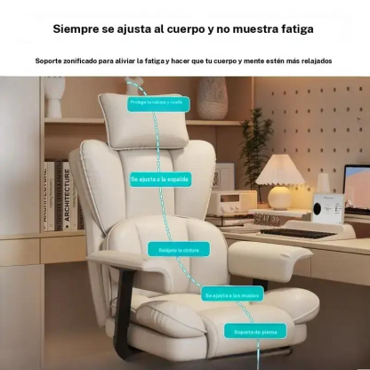 Silla gaming, cómoda para largas horas sentado y reclinado