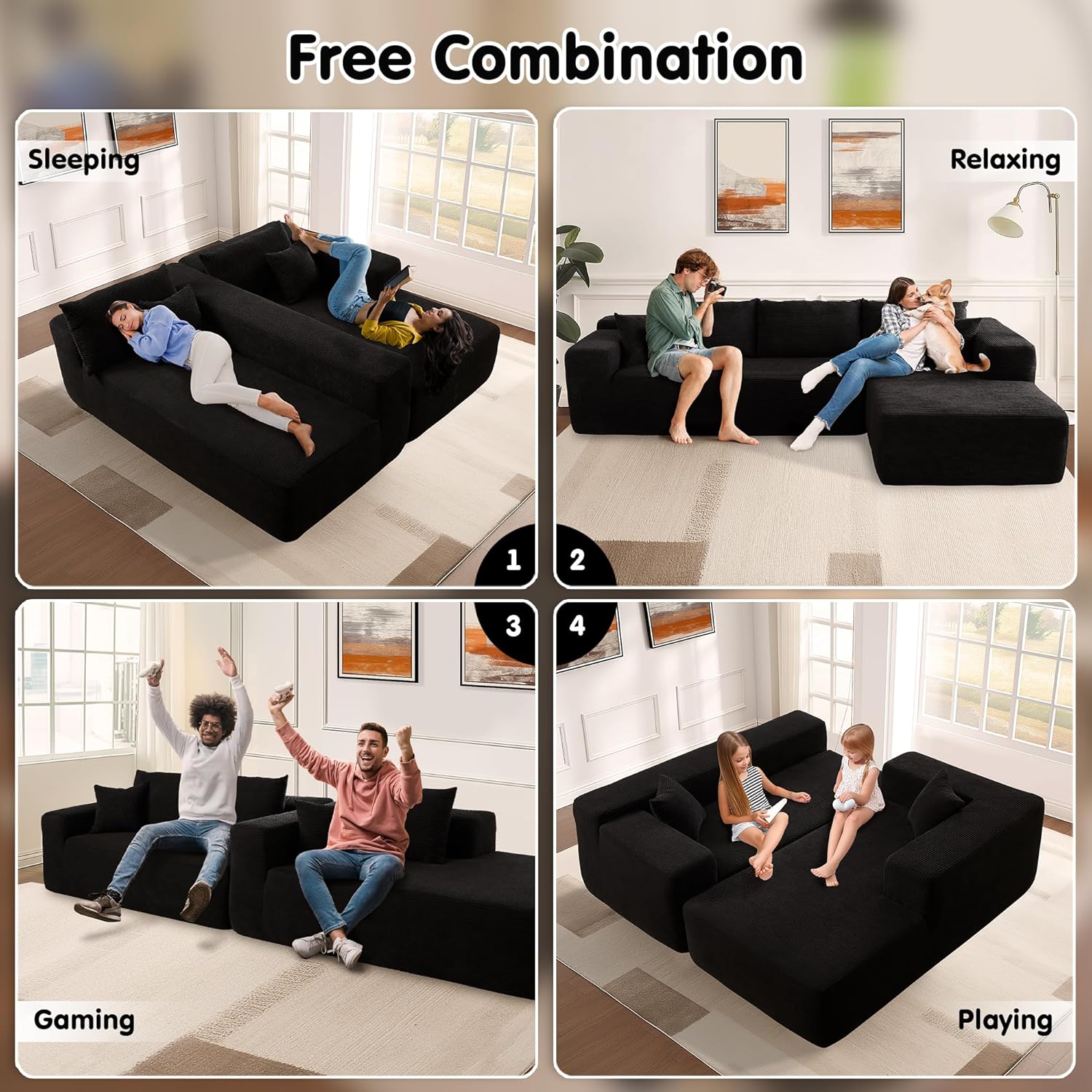 🔥Ovios Modular Cloud Sectional Sofa