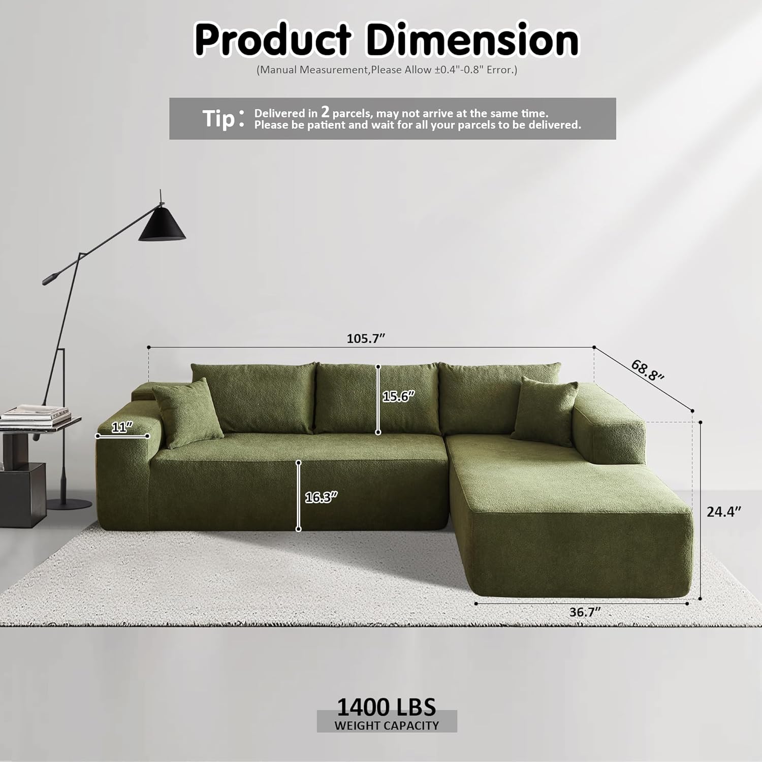 🔥Ovios Modular Cloud Sectional Sofa