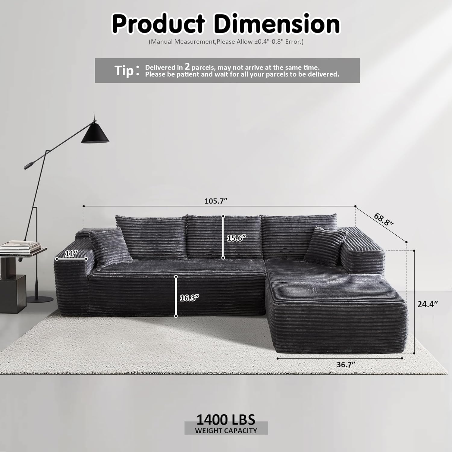 🔥Ovios Modular Cloud Sectional Sofa